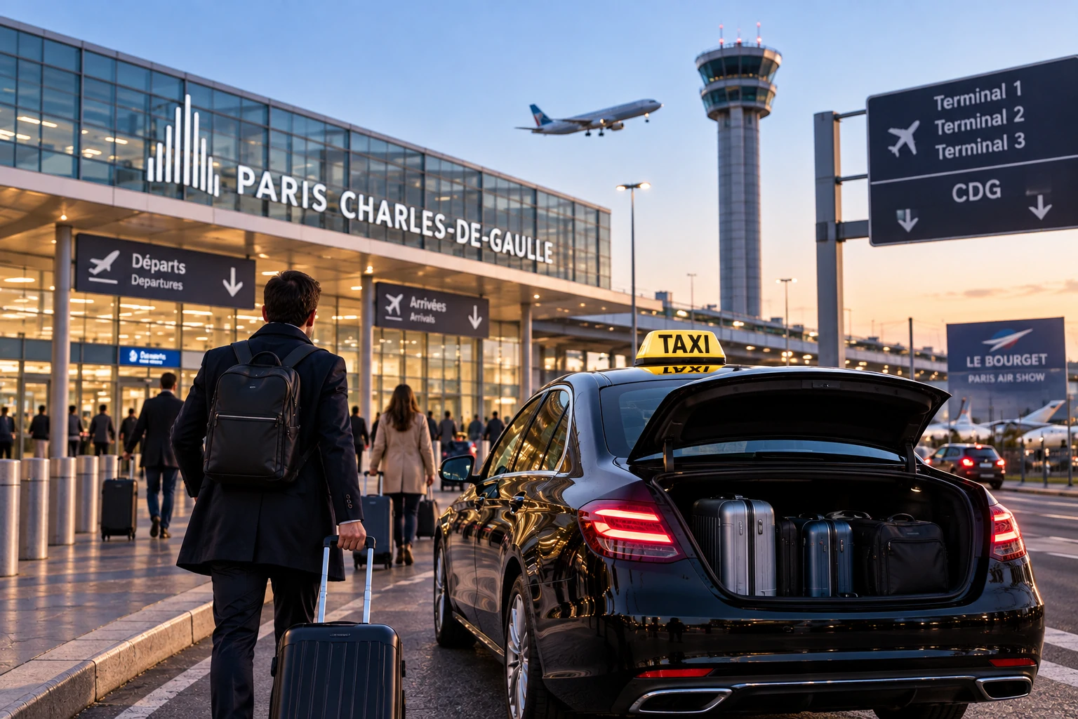 Arrivée nocturne à Charles de Gaulle