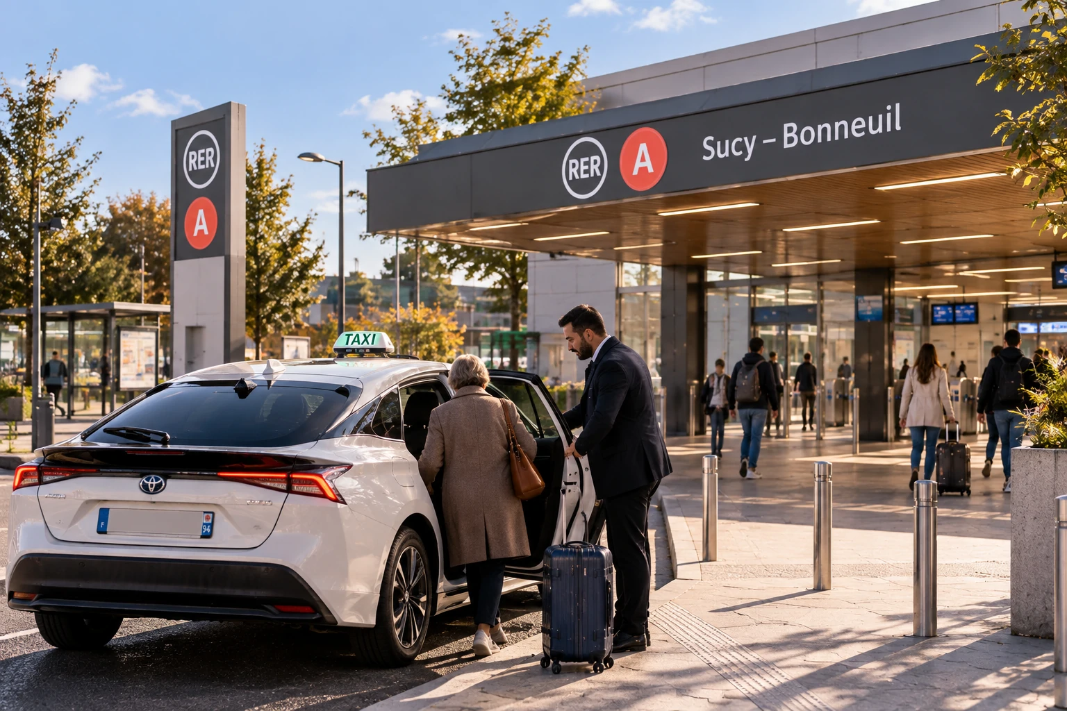 Le RER A à Sucy–Bonneuil et les gares du secteur