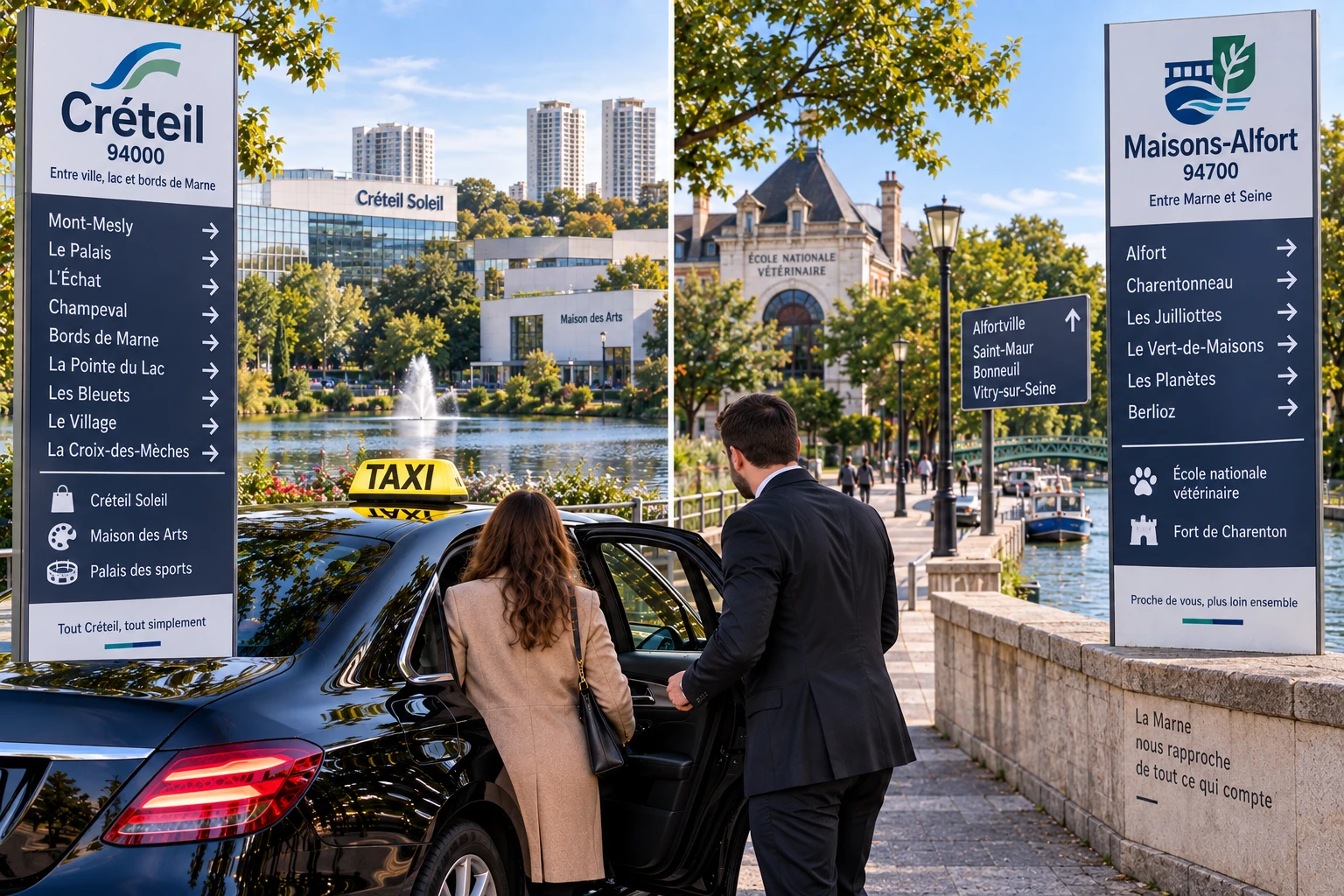 Taxi entre Créteil et Maisons Alfort