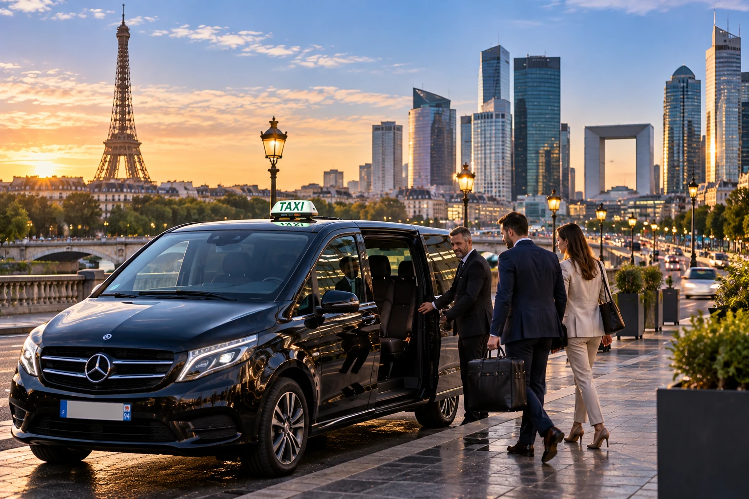 Taxi pour Paris et La Défense